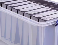 Really Useful Box Plastic Storage Box 64 L Transparent 44 x 71 x 31 cm
