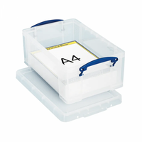 Really Useful Box Plastic Storage Box 9 L Transparent 25.5 x 39.5 x 15.5 cm
