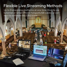 OSEE All in One Live Streaming Multi-Camera SDI and HDMI Video Mixer Switcher Recorder Player Kit for sale at the Film Equipment Store Ireland
