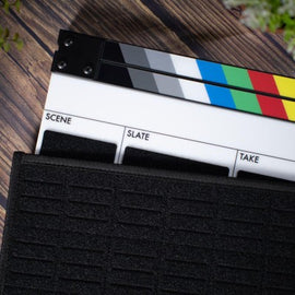 Filmsticks Clapperboard Cover with Fastener Soft Side and D Rings for sale at the Film Equipment Store Ireland
