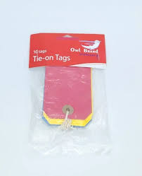 Owl Brand Coloured Tie-On Tags (10 Pack)