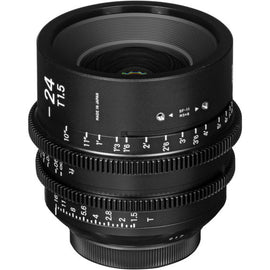 Sigma 24mm T1.5 FF High Speed Prime Cine Lens  - Feet Scale - The Film Equipment Store