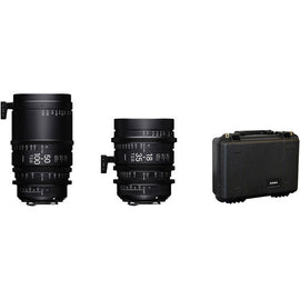Sigma PL Mount T2 High Speed Zoom Cine Lens Bundle (Includes 18-35mm, 50-100mm and Case)  - Feet Scale - The Film Equipment Store