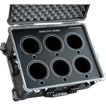 Jason Cases Protective Case for Set of 6 Zeiss CP.2 Lenses (Black Overlay) - The Film Equipment Store
