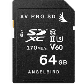 Angelbird 64GB AV Pro UHS-II SDXC Memory Card (V60) - The Film Equipment Store