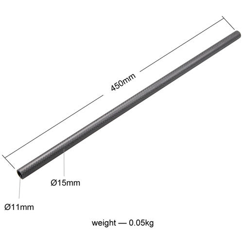 SmallRig 100mm (4 Inch) 15mm Carbon Fiber Rod - Part #1871 For Camera Support Systems