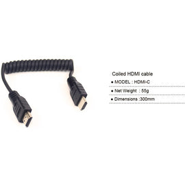 LanParte Coiled High-Speed HDMI Cable (11.8 to 21.7")