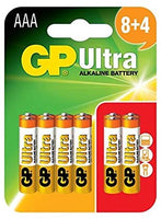 AAA GP Ultra Alkaline Battery 8 + 4 pack