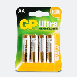 AA GP Ultra Alkaline Battery - 4 Pack