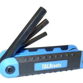 TALATools 8Pce Metric Folding Hex Key Set