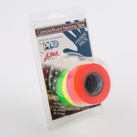 Pro-Gaff Handy Pack Console/Board Tape (Mini Rolls) Fluorescent Mixed Colours 12mm x 9.2m