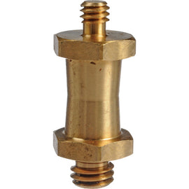 Manfrotto 037 Reversible Short Stud, with 3/8" & 1/4"-20 Threads (Brass) - The Film Equipment Store