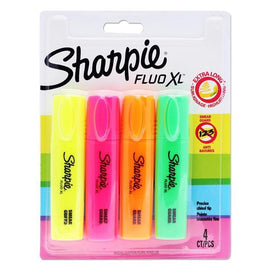 Sharpie - 4 Fluo Xl Chisel Tip Highlighters