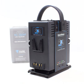 Hawk-Woods VL-2X2C V-Lock Simultaneous Dual Compact 2-Channel Lithium-Ion Ultra Fast Charger - The Film Equipment Store