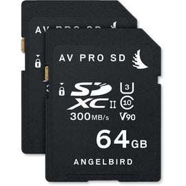 Angelbird 64GB AV Pro UHS-II SDXC Memory Card (2-Pack V90) - The Film Equipment Store