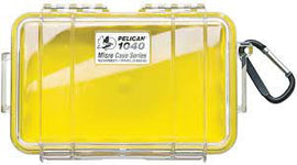 Pelican 1040 Micro Case (Clear Yellow with Colored Lining)