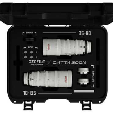 DZOFILM Catta FF Zoom Bundle 35-80/70-135 T2.9 White - E Mount - W/Case