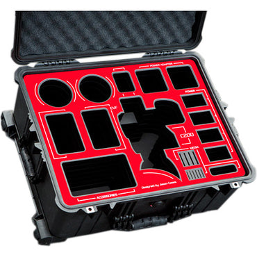 Jason Cases Canon C200 Case with Red Overlay - The Film Equipment Store