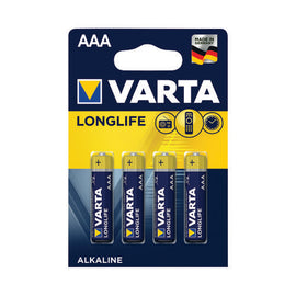 VARTA AAA Longlife Alkaline Batteries - 4 Pack