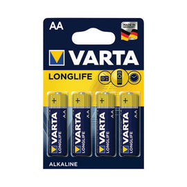 VARTA AA Longlife Alkaline Batteries - 4 Pack